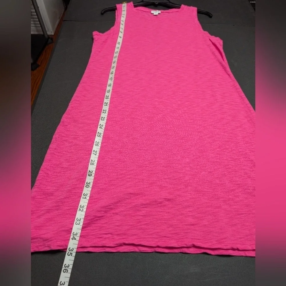 J. Crew Factory Vivid Pink Sleeveless Mini Casual Cotton‎ Tank Dress Size Small